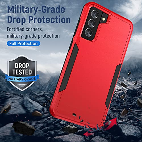 for Samsung Galaxy S21 Plus Case, Military Grade Drop Tested, Heavy-Duty Tough Rugged Shockproof Protective Case, Red - color: Red