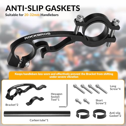 ROCKBROS Bike Handlebar Extender for Speedometer, GPS & Phone Mount 1PCS