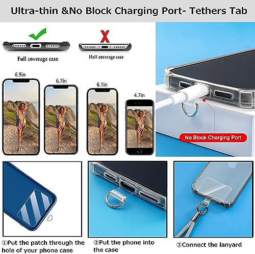 Phone Crossbody Chain Cell Phone Lanyard,Acrylic Shouder Strap Universal Cellphone Chain Strap with Tether Patches Compatible with Most Phones Bag Purse - color: K