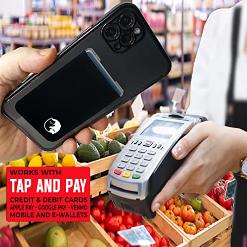 Phone Wallet - Adhesive Card Holder - Cell Phone Pouch - Stick on Lycra Pocket by Gecko - Carry Credit Cards and Cash - color: TWIN - CAT YINYANG