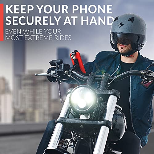 New 2026 Bicycle & Motorcycle Phone Mount - The Most Secure One-Handed Bike Phone Holder for iPhone, Samsung or Any Smartphone. Stress-Resistant and Highly Adjustable. +100 to Safeness & Comfort