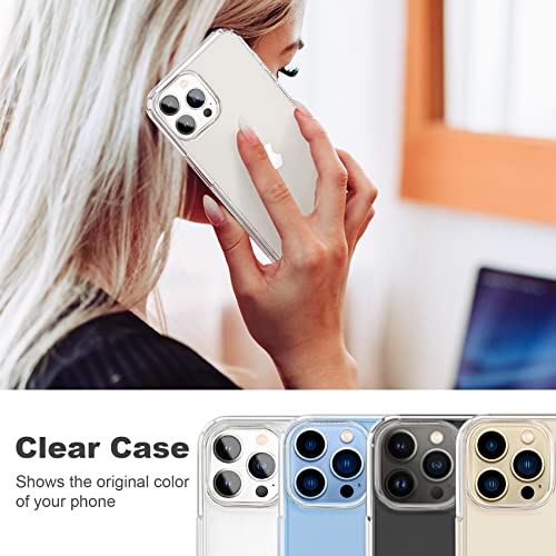 JJGoo Compatible with iPhone 13 Pro Max Case Clear, Transparent Soft Shockproof Protective Slim Thin Bumper Cover Phone Case - color: Clear