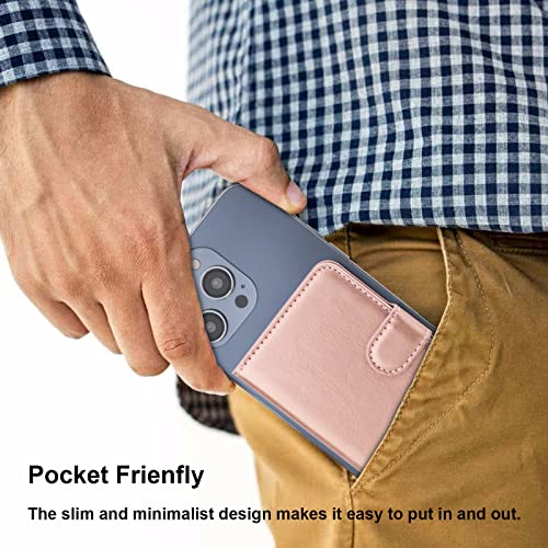 Bocasal for MagSafe Card Wallet for iPhone, Rose Gold - color: Rose Gold