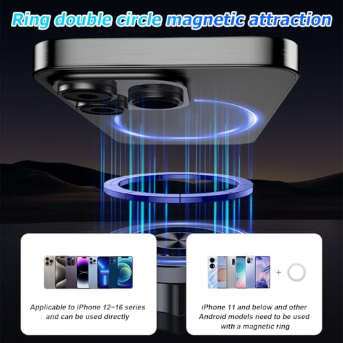 Magnetic Car Phone Holder for Air Vent (White/Black) - color: White/Black