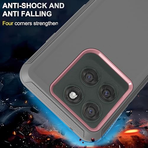 for Moto Edge 2025 Phone Case 3 in 1 Shockproof TPU Hard PC Bumper Drop-Proof Shell Light Gray - color: Lihgt Gray