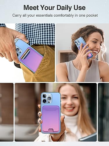 TopMade for Magsafe Wallet, 4 Card Holder, Strongest Magnetic Phone Wallet - color: Fuschia Fade