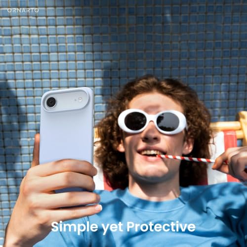ORNARTO for iPhone Air Case 6.5", Slim Liquid Silicone 3 Layers Soft Gel Rubber Shockproof Protective Cover with Anti-Scratch Microfiber Lining-Baby Blue - color: Baby Blue