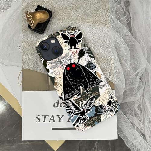 Case for iPhone 14 Plus, Dual Layer Phone Cover, Mothman Collage | Shockproof Hybrid Phone Case, Soft TPU and Hard PC, Durable Anti-Scratch Protection - color: Mothman Collage, size: Iphone 14 Plus
