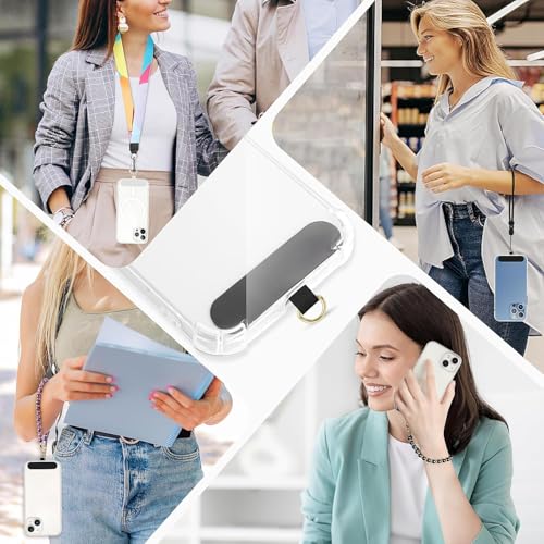 takyu Phone Tether Tab, 2 Pack Universal Phone Safety Tether Connector Without Adhesive Fit for Most Smartphones (Black&Gray) - color: Bgray