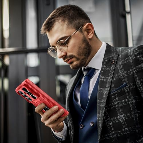 VEGO for Galaxy Z Fold 7 Case with Belt Clip Holster - color: A-Red, size: Galaxy Z Fold 7