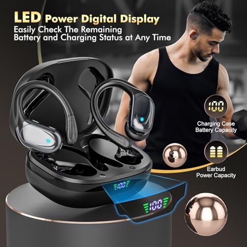 HAOYUYAN Sports Bluetooth Headphones, Earphones for Gym