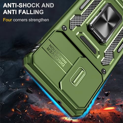 for Moto Edge 2024 Case, Hybrid Soft TPU Hard PC Rugged Cover, Olive Green - color: ZS Olive Green, size: Moto Edge 5G (2024)
