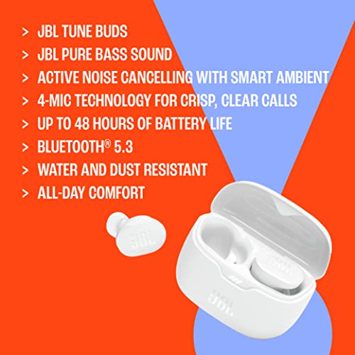JBL Tune Buds - Noise Cancelling Earbuds - Blue - color: Blue