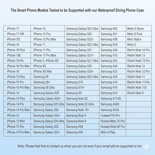 33ft Snorkeling Phone Case, Gen 4 IP68 Waterproof Housing for iPhone 16/15/14/13/12/11 Pro Max Samsung Galaxy S24/S23/S22, Touchscreen Full Protection - color: Black_Blue
