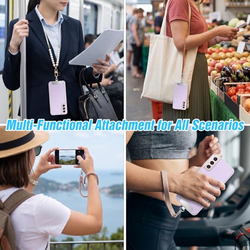 WJAAA 8Pcs Lanyard Tab, 360° Rotating Phone Tether Tab