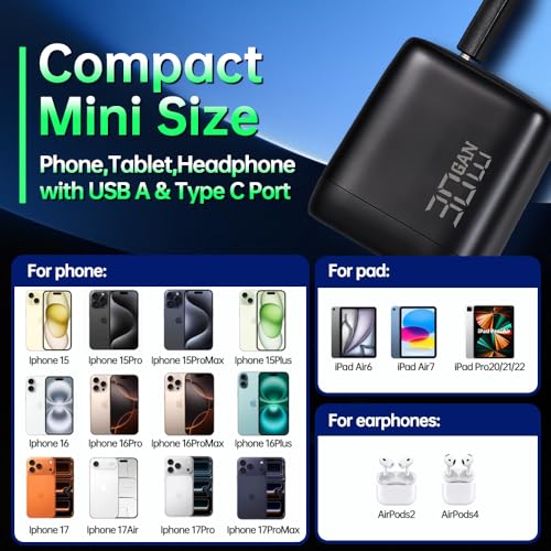 30W USB C Charger Block for iPhone 17 16 15 Pro Max Fast Charging - size: 2 units