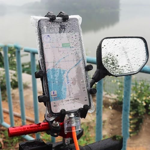 10PCS Motorcycle Phone Waterproof Bag - Clear Handlebar Cell Phone Case | Waterproof Phone Holder for Bikes | Touchscreen Phone Pouch