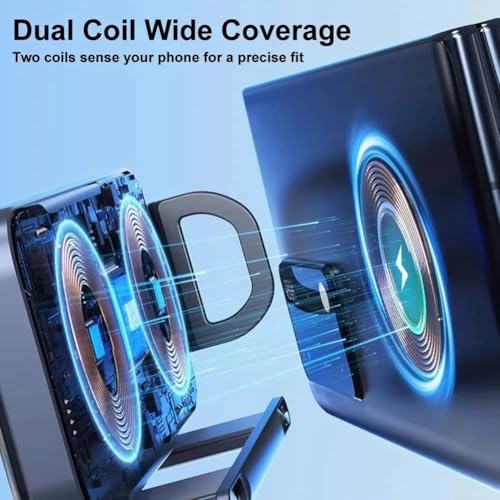 Car Wireless Charger Stand Fold Screen Fast Charging 15W Fast Car Wireless Charging Stand for Phone Holder