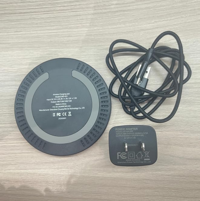 Wireless Charger Samsung Fast Charging Pad for Samsung Galaxy S26/S25 Ultra - color: Black