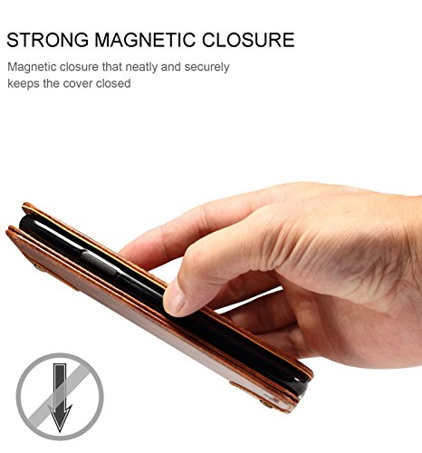 iPhone 8 Case, iPhone 7 Case, SINIANL Leather Wallet Folio Case Book Design Flip Cover with Stand and ID Credit Card Slot Magnetic Closure for iPhone 8/7 - color: Khaki, size: iPhone 7 / 8 (4.7 inch)