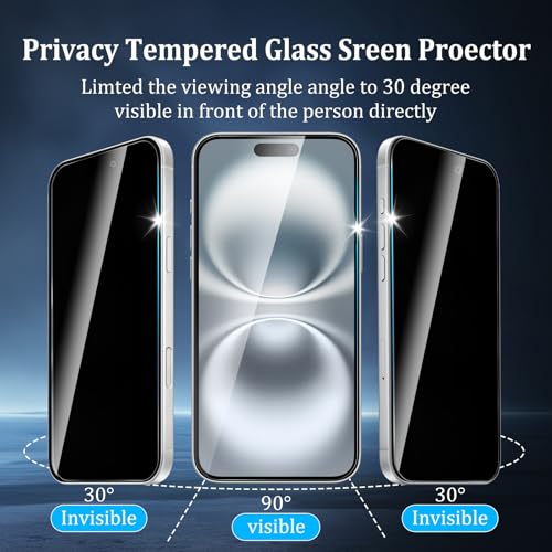 3 Pack Privacy Screen Protector for iPhone 17 - size: iPhone 17 3PCS
