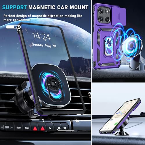 for Moto G Stylus 5G 2026/2025 Case Built in Slide Camera Cover - color: Purple, size: Moto G Stylus 5G 2026/2025