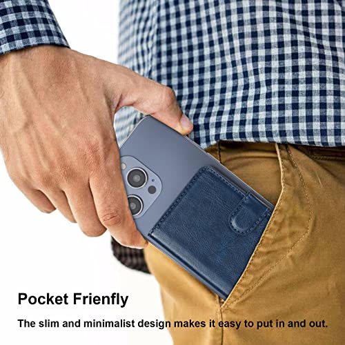 Bocasal for MagSafe Card Wallet for iPhone, Blue - color: Blue
