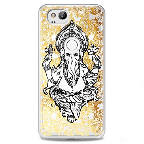 TPU Case Compatible for Google Pixel 9 8 Pro 7a 6a 5a XL 4a 5G 2 XL 3 XL 3a Hilarious Lotus Black Ganesha Indian Slim fit Hinduism Soft Design Clear Cute Elephant Flexible Silicone Print - color: Ganesha Print