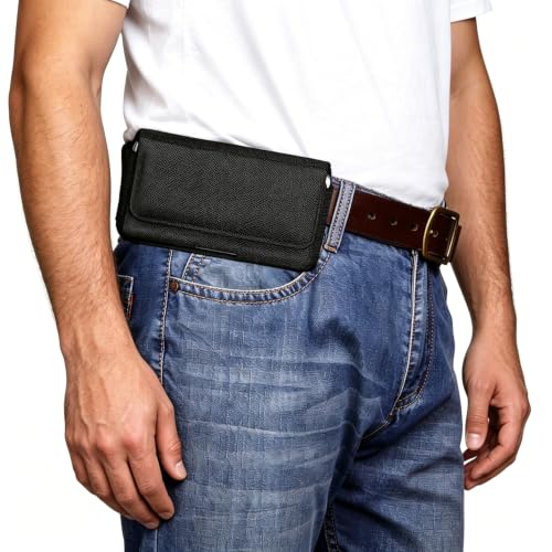 Nylon Phone Belt Holder Case Holster with Magnetic Closure for Men Women - color: Nylon2, size: XL(6.85" x 3.6" x 0.75")