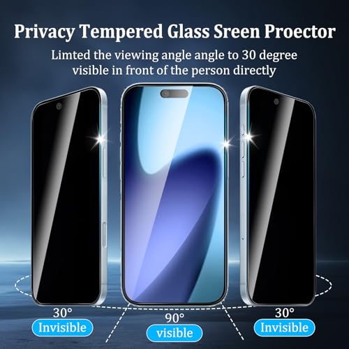 3 Pack Privacy Screen Protector for iPhone 17 Air - size: iPhone 17 Air 3PCS