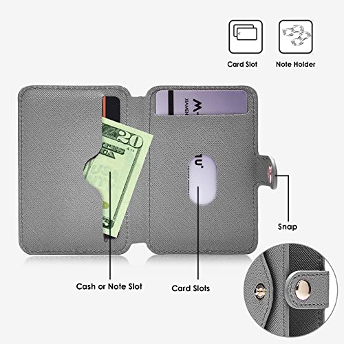 Phone Wallet For Men,Card Holder For Back Of Phone With 1pc Sticky Adhesive - color: Gray