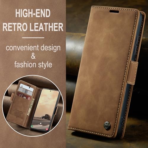 Compatible with Samsung Galaxy S26 Ultra Case with Card Holder, Kickstand Protective Flip Folio Leather Wallet Case for Galaxy S26 Ultra 5G 6.9 inch (Brown) - color: Brown, size: S26 Ultra 6.9 Inch