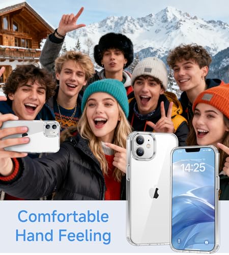 USLAI Case for iPhone 12 and iPhone 12 Pro, Anti-Yellowing, Crystal Clear Back, Shockproof & Military‑Grade Drop Protection - Transparent - color: Clear, size: iPhone 12/12 Pro