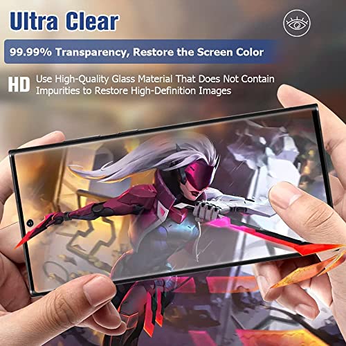 XDesign [2+2 Pack Galaxy S23 Ultra Screen Protector, 9H Tempered Glass Scratch Resistant, Ultrasonic Fingerprint Support, For Samsung Galaxy S23 Ultra 5G 6.8 Inch Glass Screen Protector - size: for Galaxy S23 Ultra 6.8"