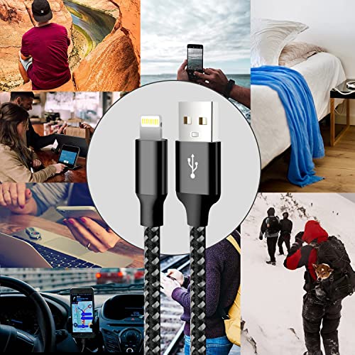 cugunu USB to Lightning Cable, 5 Pack Fast iPhone Charger Cord (BlackGray) - color: Black Gray, style: USB-A to L