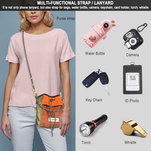 DAOSUN Phone Lanyard CellPhone Strap Crossbody, 3 in 1 Detachable Anti Theft Phone Cross Body Strap - color: Camouflage-8mm Paracord