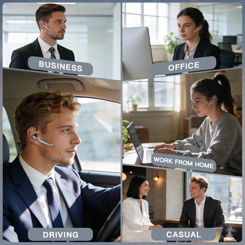 Bluetooth Headset, 100Hrs Bluetooth Earpiece