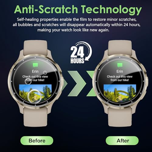 Compatible for Garmin Venu 3S screen protector, Anti-Scratch 3D Full Screen Coverage flim, Case Friendly, HD Ultra, 3 PACK - size: Garmin Venu 3S