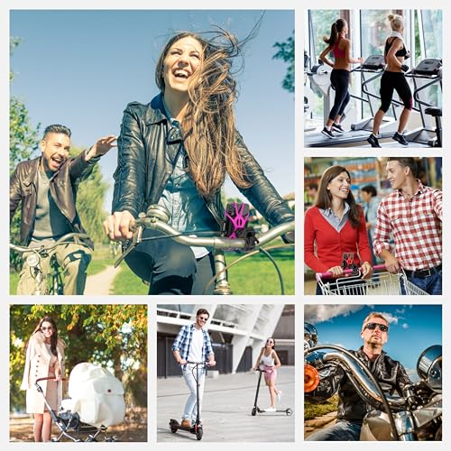 TruActive Premium Bike Phone Mount Holder | Universal Cell Phone Mount for 4"-7" Phones | Includes 6 Reusable Color Bands | Tool Free Handlebar Mount for Bicycle, Motorcycle, Electric Scooter, ATV - style: Bike Phone Mount