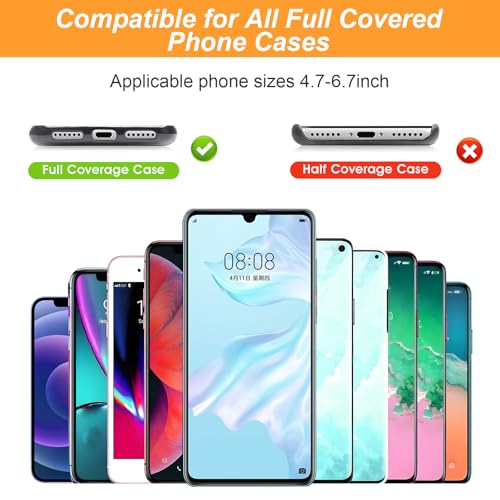 Qianyu 12 Pcs Phone Tether Tab Universal Transparent Strap Clear Phone Lanyard Patch No Adhesive Lanyard Cases Replacement Part for Cell Smartphone