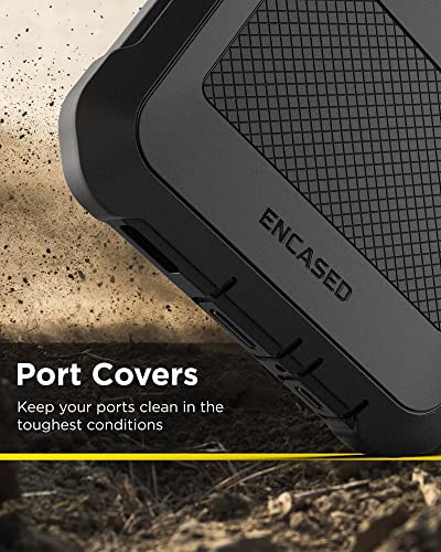 Encased Falcon Armor for Moto G Power 2022 Case with Belt Clip Holster and Built-in Screen Protector (Black) - size: 2022