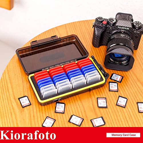 Kiorafoto SD Card Case w 36PCS Individual Clear Plastic Memory Card Holder - color: for 36 SD Cards(With Box)