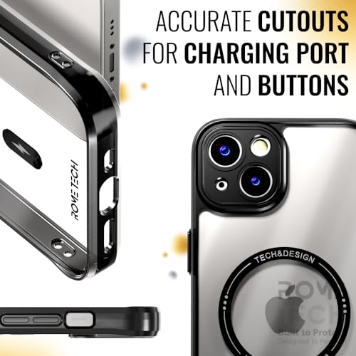 Rome Tech Clear Case Compatible with MagSafe for iPhone 13 Mini 5.4" (2021) - Slim and Rugged Fit Thin Shockproof Case Compatible with Magsafe Devices - Clarity - style: iPhone 13 Mini