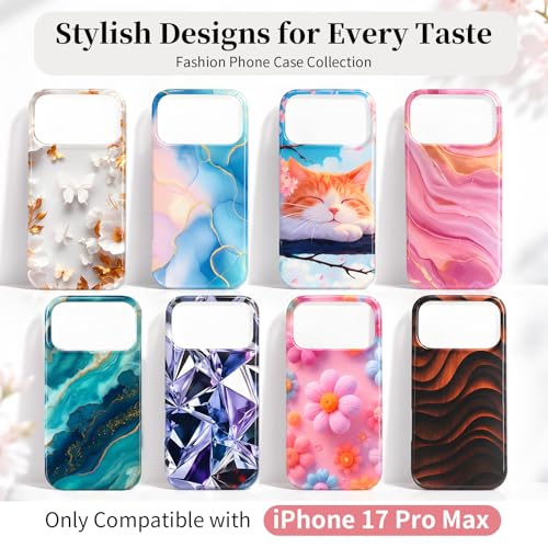 Case Compatible with iPhone 17 Pro Max, 2025 Anti-Yellow Ultra Transparent Soft TPU Phone Case, Shockproof Anti-Slip Slim Lightweight Full Coverage Protective (Marble Pattern 2) - color: Marble pattern 2