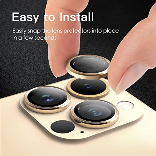 JETech Camera Lens Protector for iPhone 13 Pro Max/13 Pro, Gold, 1 Set - color: Gold