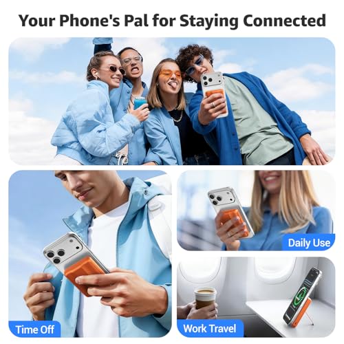 Azmuth for MagSafe Portable Charger, 10000mAh Magnetic Power Bank 20W PD - color: Orange