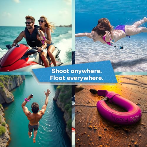 Waterproof Phone & Camera Float Wrist Strap for Underwater | Waterproof Float Strap Compatible with GoPro Hero 13, Insta360 X4, DJI Action 5 Pro, iPhone, OM System TG-7 & Kodak WPZ2 - color: Pink Blush