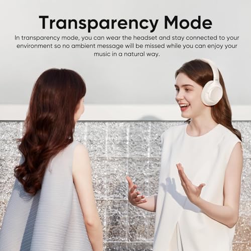 QCY H3 ANC Bluetooth Headphones Over Ear - color: WHITE