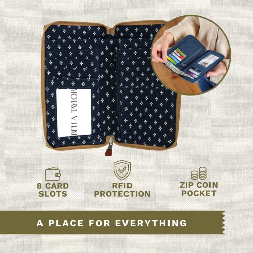 Bella Taylor Cell Phone Wristlet, Quilted Phone Wallet for Women | Lightweight, RFID blocking, phone pocket, built-in wallet, card organizer, coin pocket, secure zipper, quality construction - color: Primitive Patch
