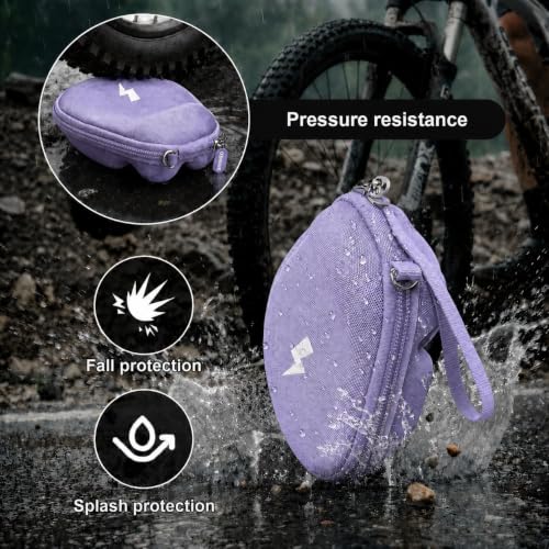 Headphones Case Compatible with SHOKZ OpenRun Pro 2/1/Mini, OpenRun Standard/Mini, OpenMove, OpenSwim Pro, OpenSwim, Open-Ear Bone Conduction Sport Headphones, Travel Storage Only (Pure Purple) - color: Pure Purple